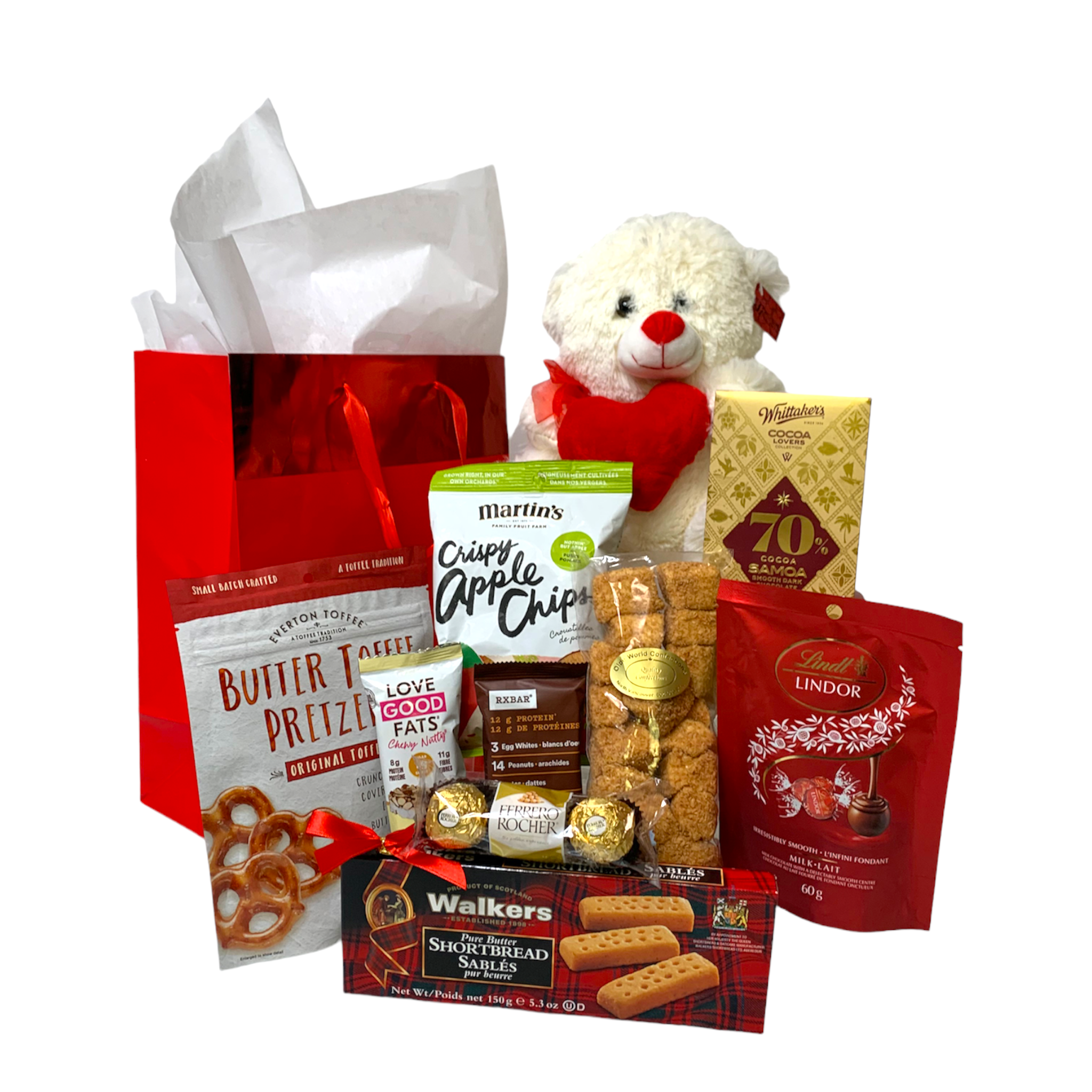 Make Your Loved One's Day with Our Adorable Teddy Bear Gift Set - Complete  with Chocolates and Snacks for a Sweet Surprise!